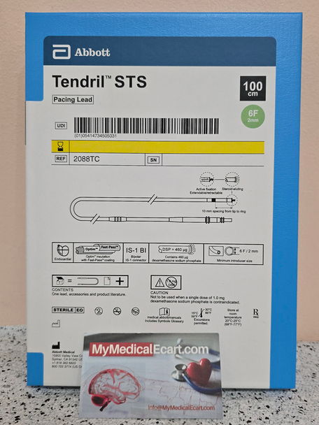 2088TC-100 St. Jude Medical Tendril STS Cardiac Pacing Lead, 100 cm, Active-fixation Bipolar Steroid-eluting Endocardial