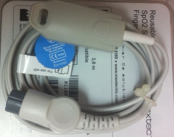 MAX-3512-40 SpO2 Large Reusable Fingerclip Sensor compatabile with Datex-Ohmeda SAS-F4
