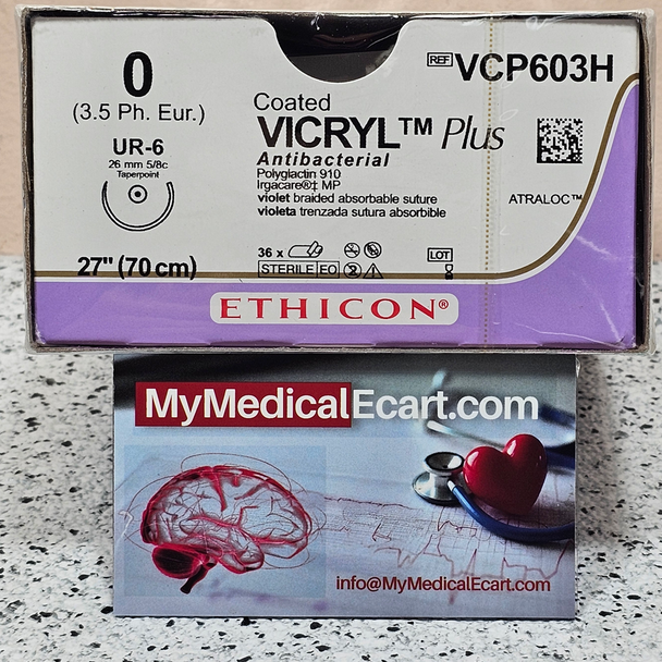 Ethicon VCP603H COATED VICRYL® Plus Antibacterial (polyglactin 910) Suture