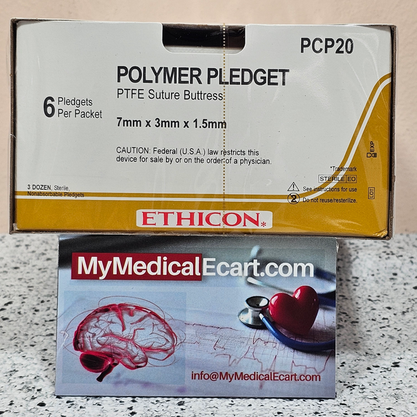 Ethicon PCP20 TFE Polymer Pledget Firm 7mm X 3.5mm X 1.5mm