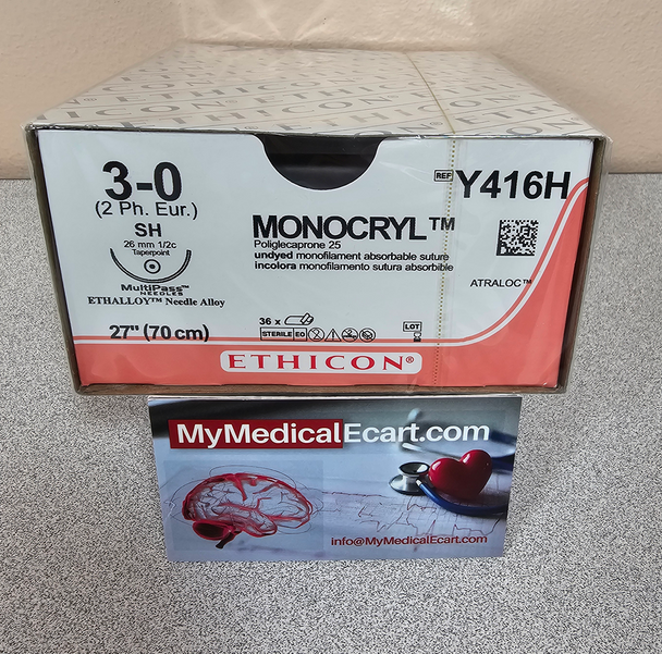 Ethicon Y416H MONOCRYL® (poliglecaprone 25) Suture