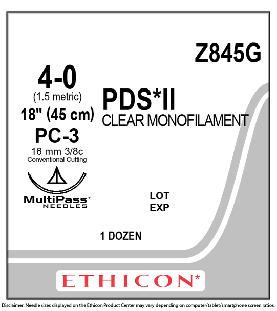 Ethicon Z845G PDS® II (polydioxanone) Suture