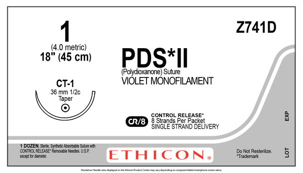 Ethicon Z741D PDS® II (polydioxanone) Suture