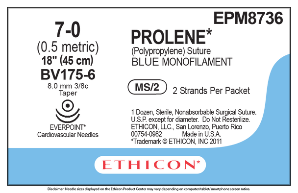 Ethicon EPM8736 PROLENE® Polypropylene Suture