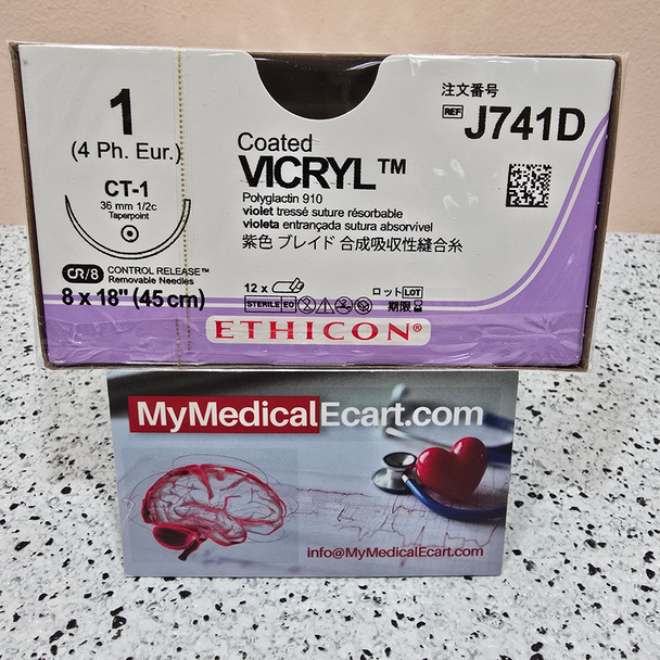 Ethicon J741D COATED VICRYL® (polyglactin 910) Suture