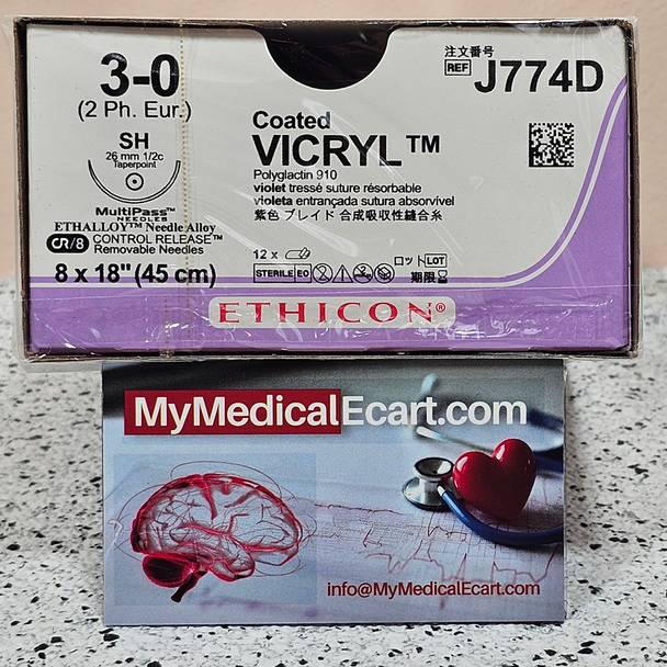 Ethicon J774D COATED VICRYL® (polyglactin 910) Suture