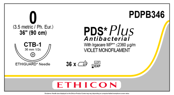 Ethicon PDPB346 PDS® Plus Antibacterial (polydioxanone) Suture