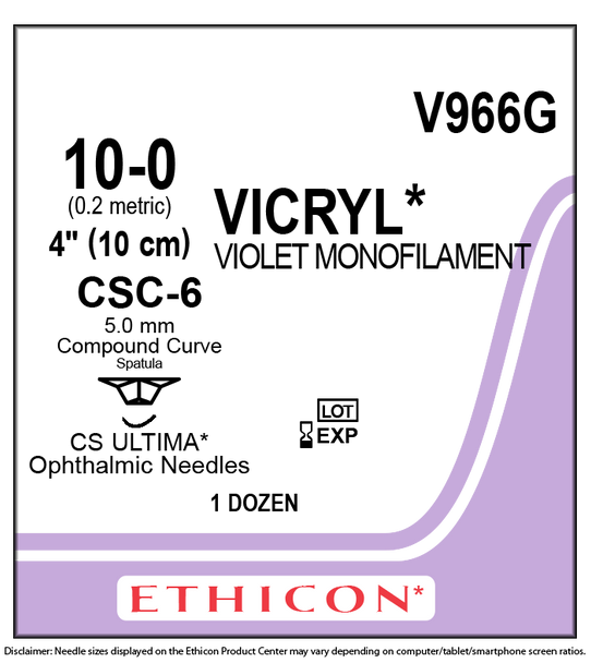 Ethicon V966G VICRYL® (polyglactin 910) Suture, Ultima Reverse
