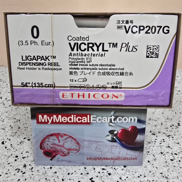 Ethicon VCP207G COATED VICRYL® Plus Antibacterial (polyglactin 910) Suture, LIGAPAK Ligating Reel