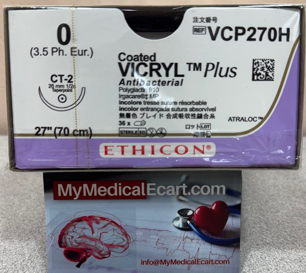Ethicon VCP370H COATED VICRYL® Plus Antibacterial (polyglactin 910) Suture