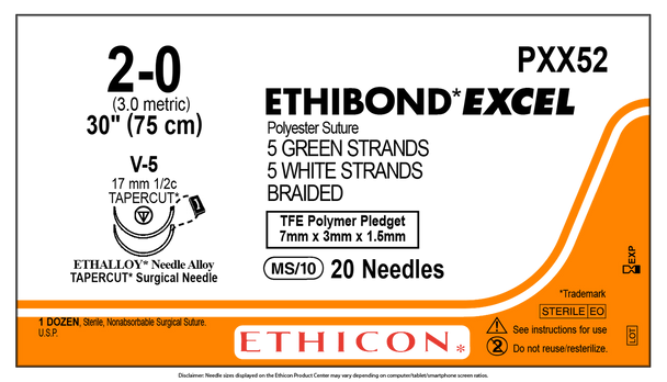 ETHICON PXX52N ETHIBOND EXCEL® Polyester Suture