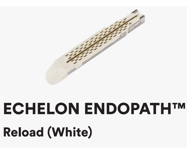 Ethicon GST60W ECHELON ENDOPATH™ Reloads, Mesentery/Thin Tissue Thickness, 60mm White Reload with Gripping Surface Technology, Box of 12