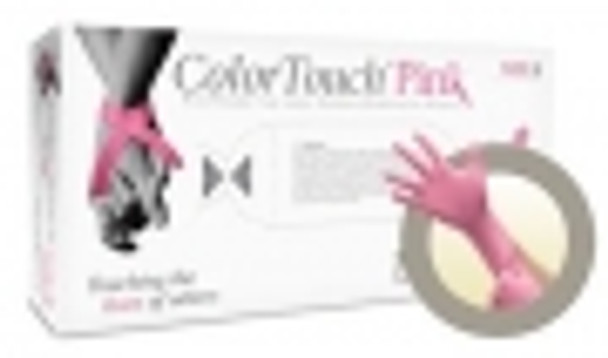 ColorTouch CTP-233-M Pink Powder-free Latex, Medium, Case of 10bxs, 100e/a