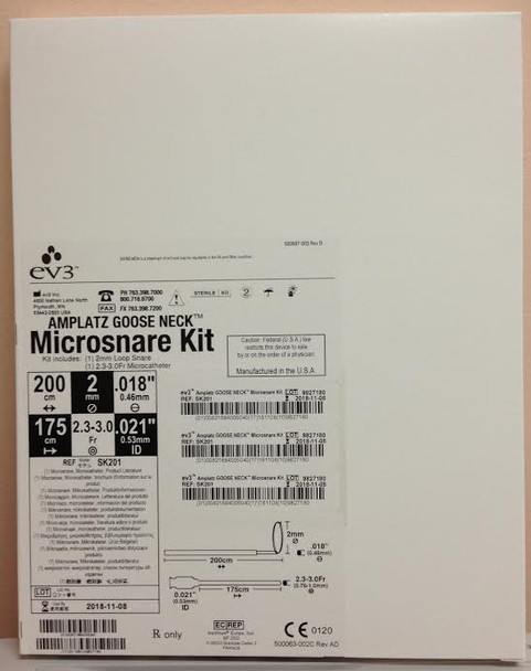 EV3 SK201 Amplatz Goose Neck Microsnare Kit 2.3-3.0 F.