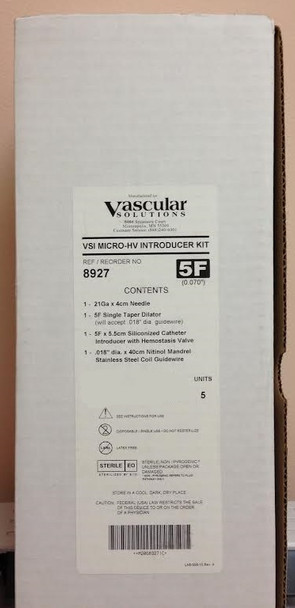 Vascular Solutions 8927 VSI Micro-HV Introducer Kit 5F