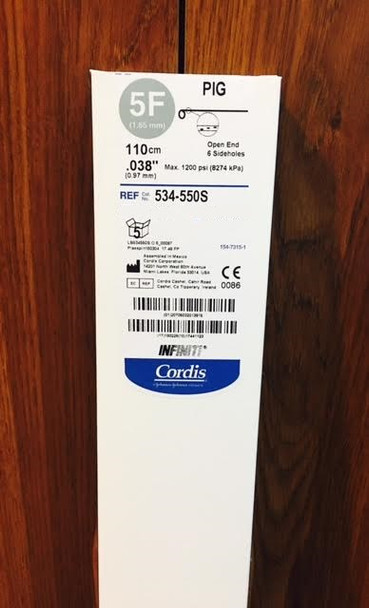 Cordis 534-550S  INFINITI Diagnostic Catheters Ventricular Pigtail 5F 110cm