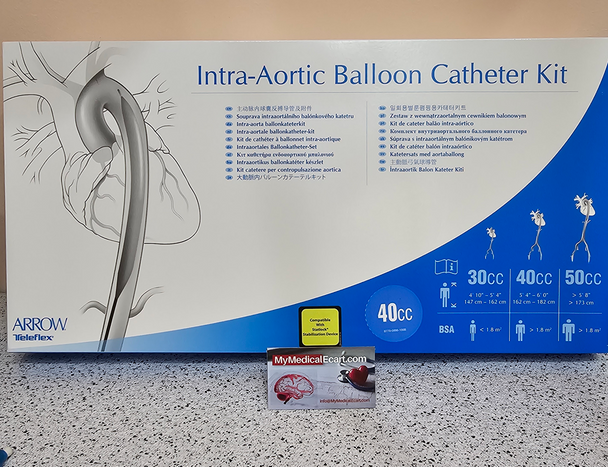 Arrow IAB-S840C RediGuard® Intra-Aortic Balloon (IAB) Catheter Kit 8Fr x 40cc, Box of 01