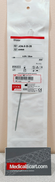 Cook G00868 Standard Dilator, JCD6.0-35-20, 6Fr X 20 cm Length, Pack of 01