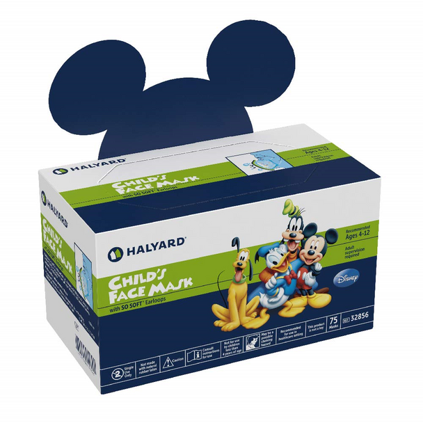32856 Halyard ™ Child's Masks, Pediatric, Child, Disney Print, Box of 75