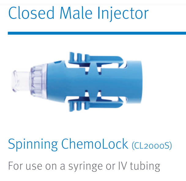 ChemoLock™ CL2000S-5 ChemoLock Injector, carton of 5 Units, Case of of 50