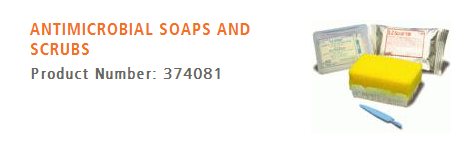 BD 374081 E-Z Scrub Brush w/ ultradex solution: 3% PCMX w/ Emollients, Blue