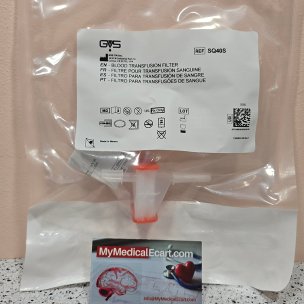Haemonetics SQ40S Blood Transfusion Filter, Stand-alone (no administration set attached), Box of 40