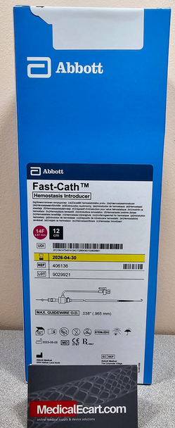 St. Jude Medical 406136 FAST-CATH ™ Hemostasis Introducer 14F (4.67mm) Lenght 12cm. Box/10