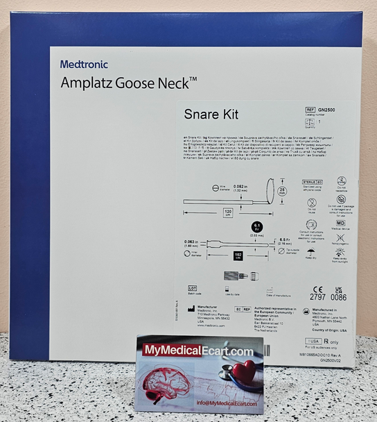 GN2500 Amplatz Goose Neck™ Snare Kit — loop diameter: 25 mm, catheter length: 102 cm, catheter size: 6 Fr, snare length: 120 mm, Box of 01
