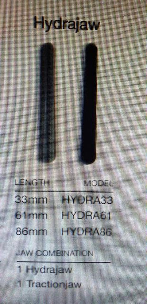 Edwards Lifesciences, SURGICAL CLAMP INSERT SET, Hydrajaw, FOGARTY ATRAUMATIC STRAIGHT 61MM, Box of 10 (HYDRA61)