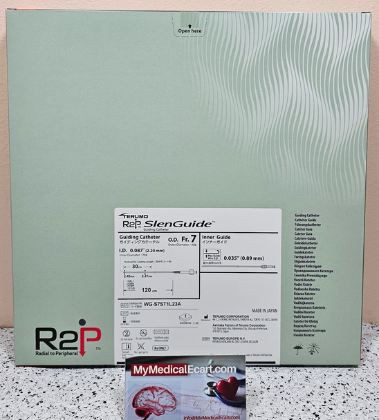 Terumo WG-S7ST1L23A, R2P™ SLENGUIDE™ Guiding Catheter, 120 cm, 7 Fr, Straight (1 per box)