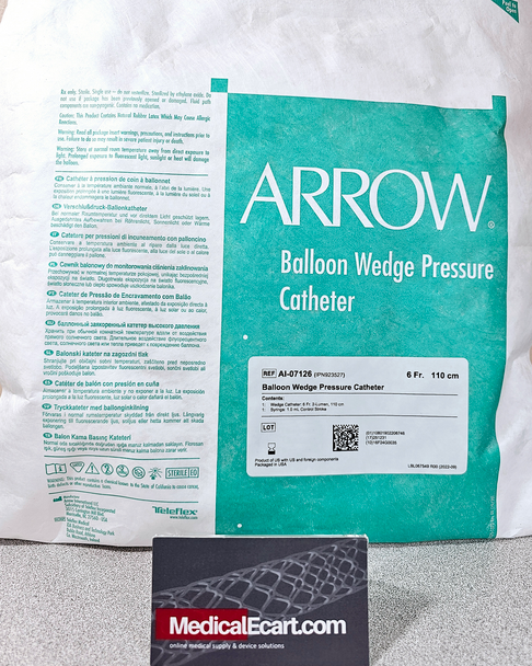 Arrow AI-07126 Single-Lumen Balloon Wedge Pressure Catheter 6 Fr., 110cm,