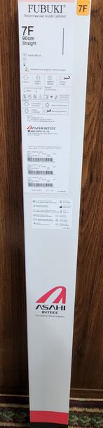 WAIN-FBK-7S ASAHI FUBUKI Neurovascular Guide Catheter 7Fr, Length 90cm, Hydrophilic Coating 15cm, Straight Tip, Box of 01