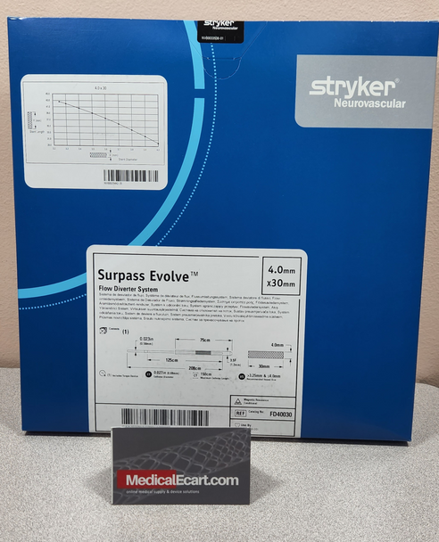 Stryker FD40030 Surpass Evolve® Flow Diverter System, 4.0mm X 30mm, Box of 01