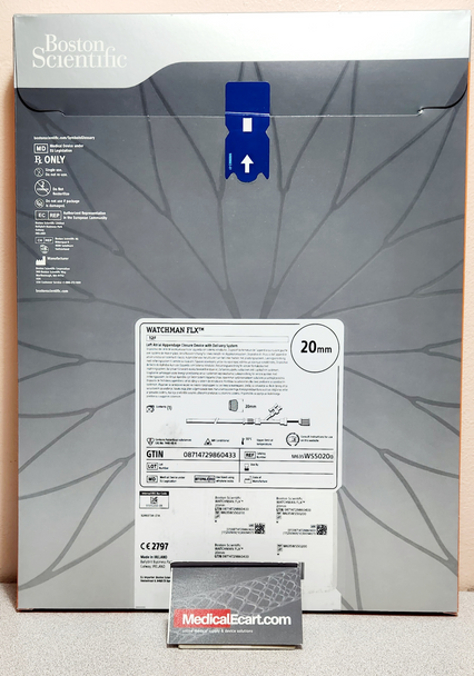 Boston Scientific M635WS50200 WATCHMAN FLX™ WS5020 Left Atrial Appendage Closure Device with Delivery System, Size 20 mm, OD 12 Fr., Box of 01