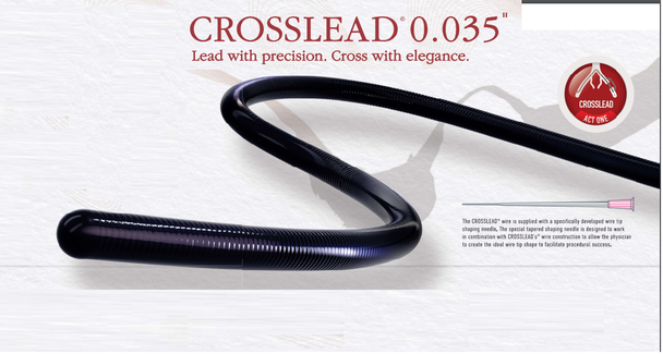 Asahi CLN03530A Crosslead® Angiographic Guide Wire, 0.035" X 300 cm, Tip Angled, Box of 05