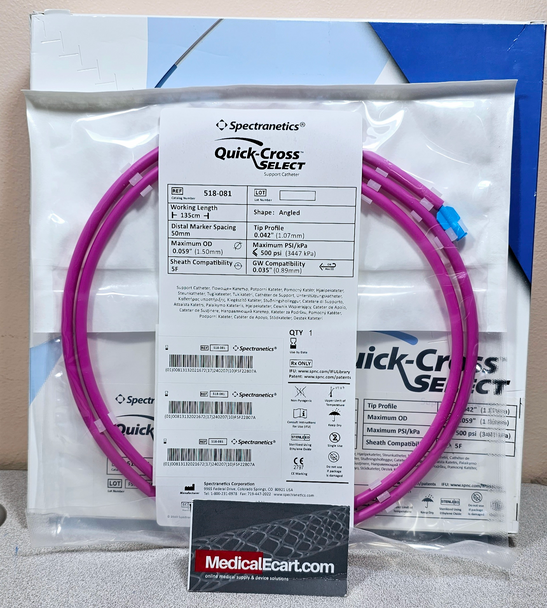 Spectranetics 518-081 Quick-Cross Select support catheter, Box of 05