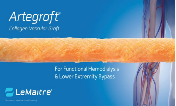 LeMaitre AG840 Artegraft® Collagen Vascular Graft, 7 mm X 40 cm,  Box of 01