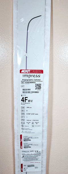 Medical 410038MPA1 Impress® Diagnostic Peripheral Catheter, MPA1, 4Fr x 100 cm, Braided, 0 Side Ports, Box of 05