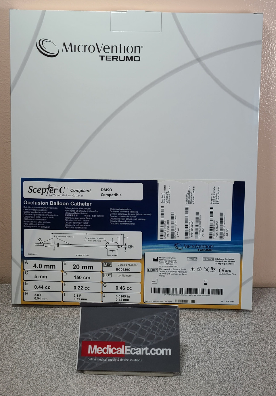 Scepter Mini Balloon Terumo Neuro BC0420C Scepter C™ Occlusion Balloon Catheter