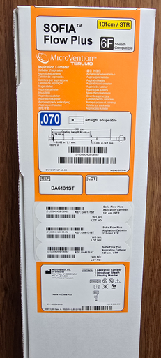 Terumo Neuro DA6131ST SOFIA™ Plus Distal Access Catheter, 6Fr X