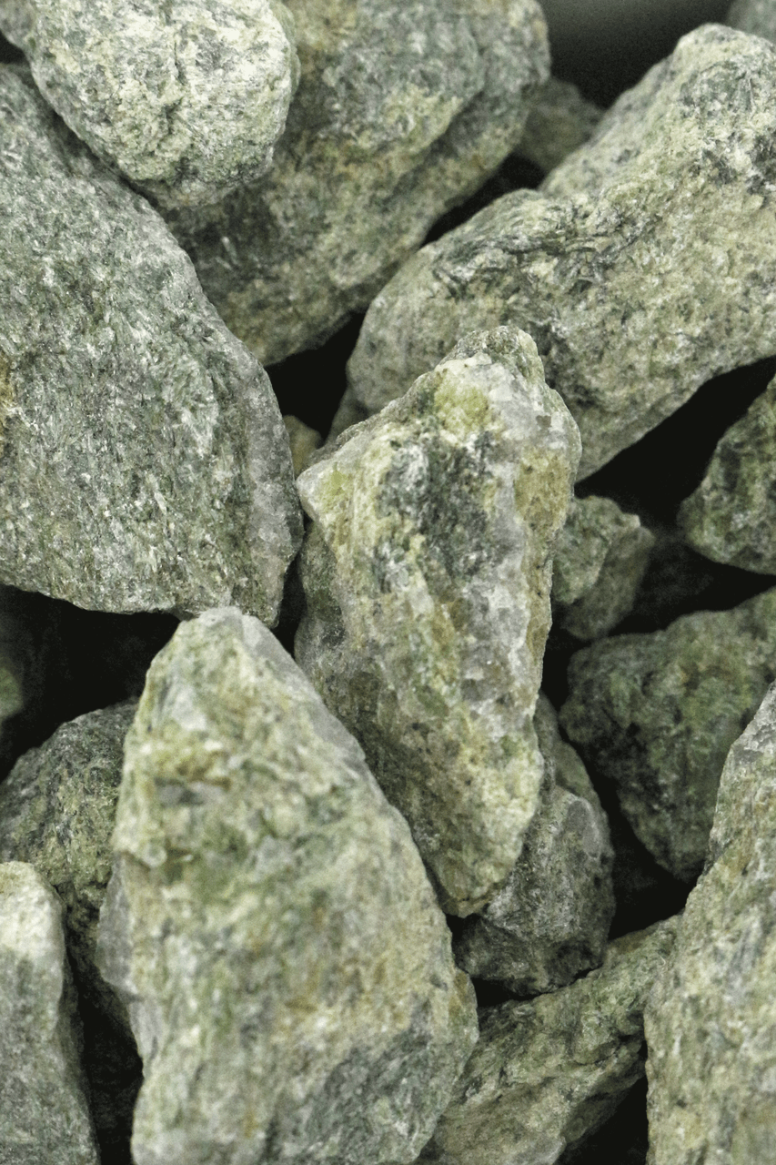 Diopside with Quartz Rock, Tumbling diopside