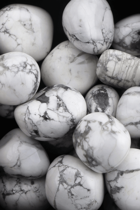 Howlite

Lore: Strengthens memory and stimulates desire for knowledge. It teaches patience and helps to eliminate rage, pain, and stress. A calming stone that helps turbulent emotions, dreams, teeth, and bones.