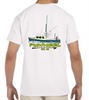 Pinwheel Boat - featuring Dudley the Cat - Pocket short sleeve t-shirt