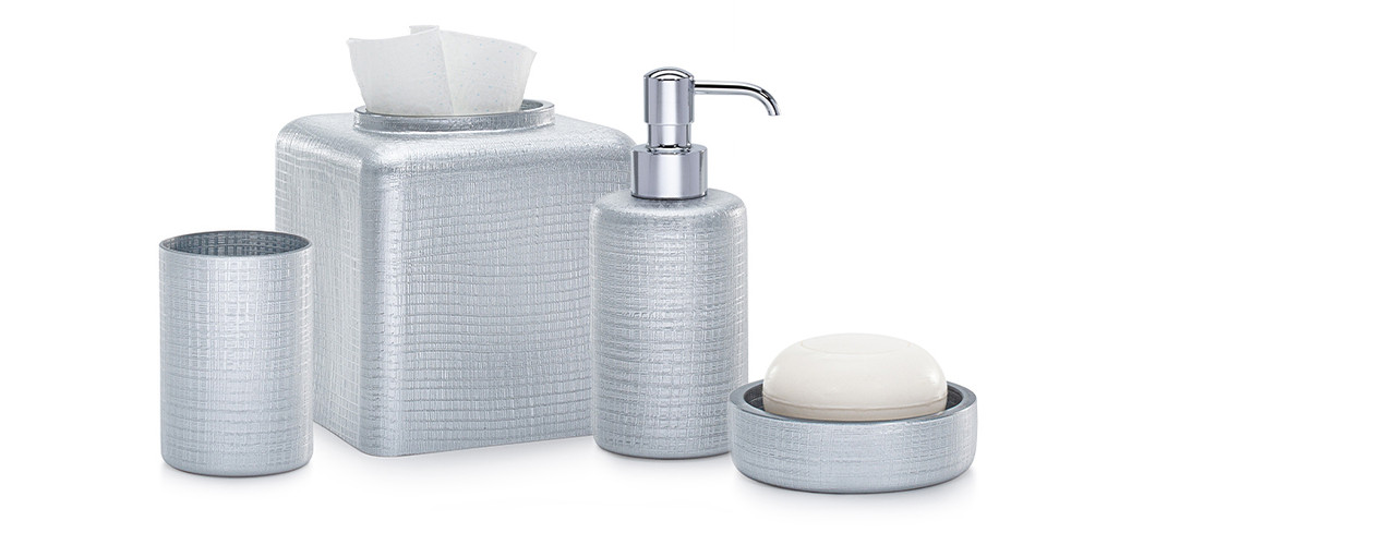 Stainless silver bathroom accessories resin bathroom set - Bath Access – La  Moderno