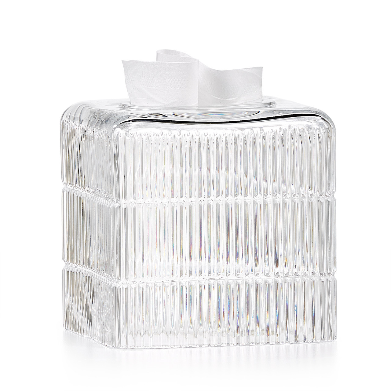 Italian Crystal Tissue Box - Prisma Bath Set | Labrazel