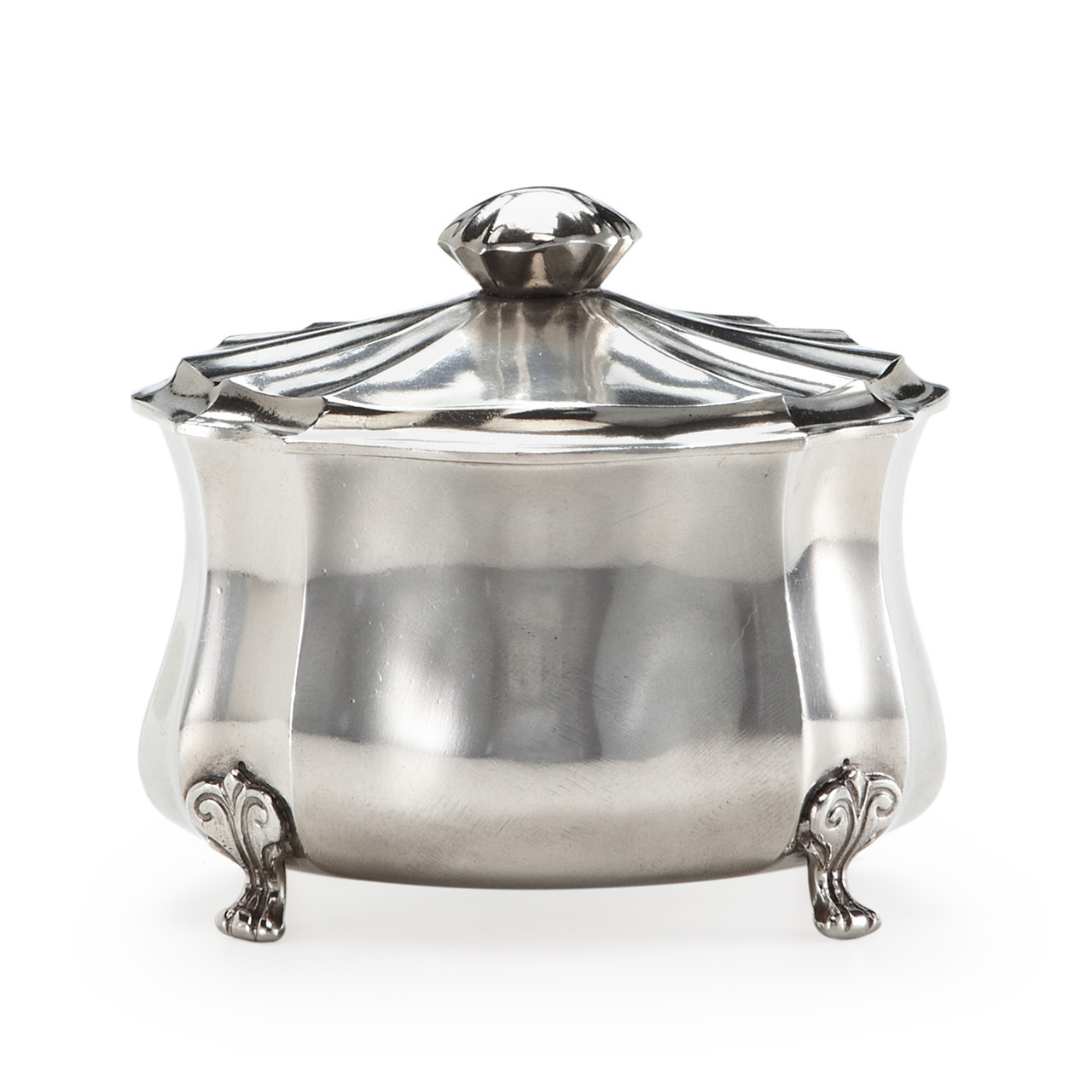 Luxury Pewter Bath Canister - San Lorenzo | Labrazel Italian Pewter Home Accent Tissue Cover and Canister Set - Labrazel main image 1