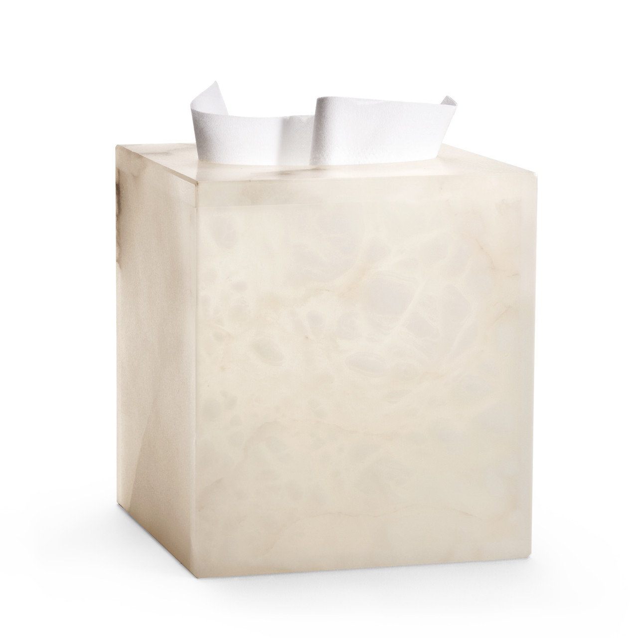 Ivory Alabaster Tissue Box - Alisa Bath Set | Labrazel