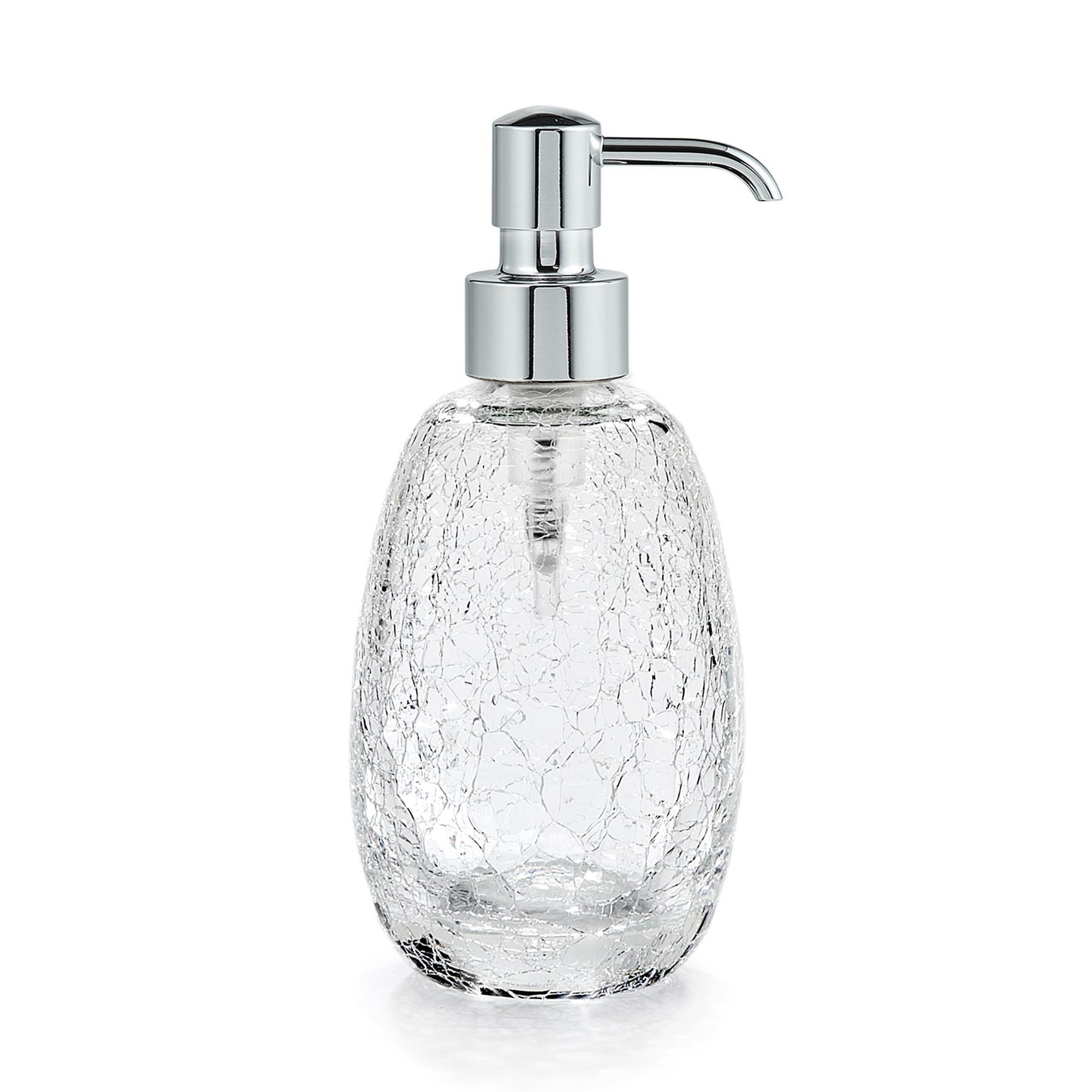 Crackled Glass Soap Dispenser - Carina Bath Set | Labrazel