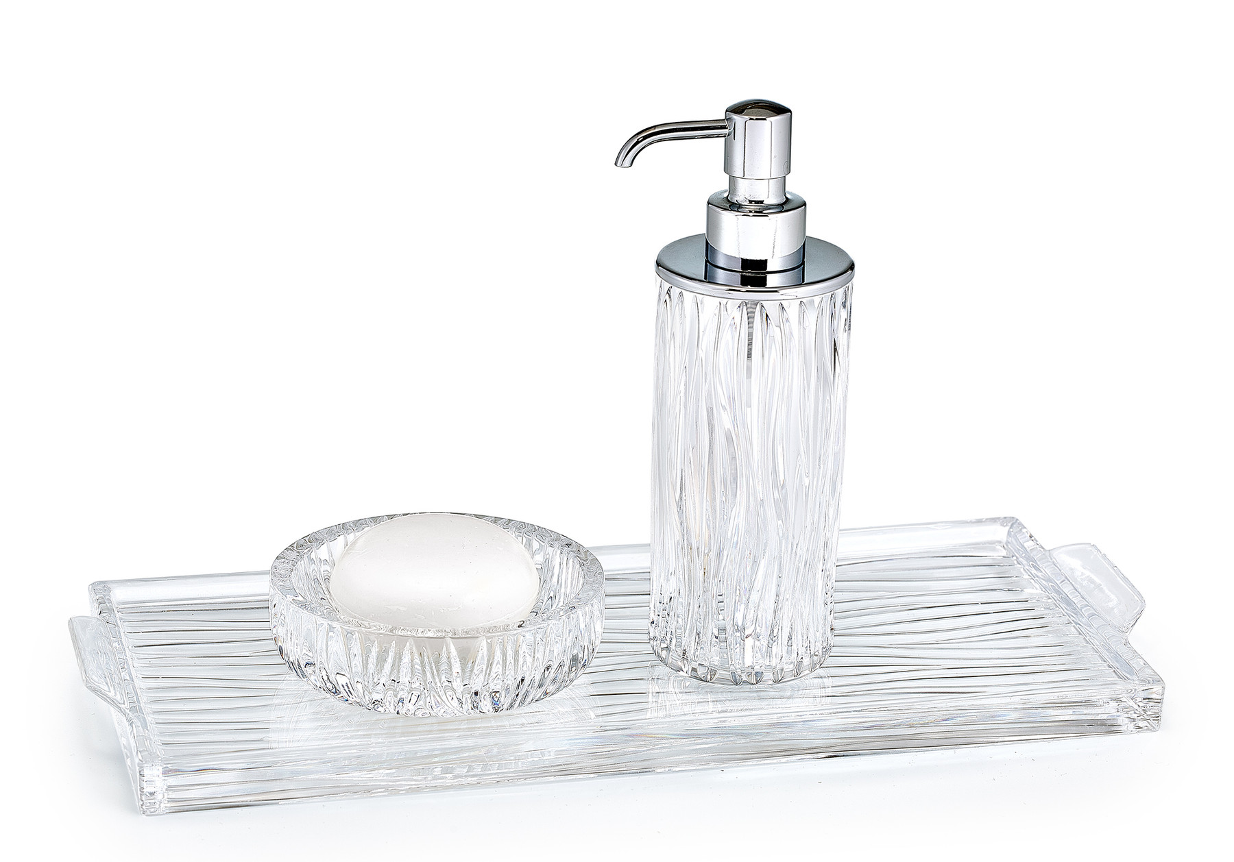 Italian WaveCut Crystal Bath Accessories Cascata Labrazel