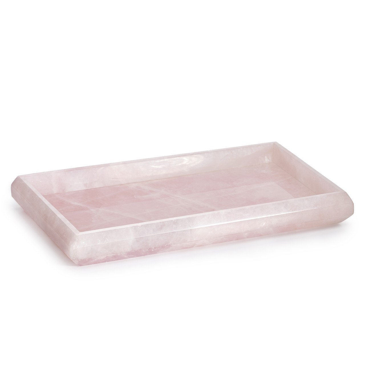 Translucent Rose Quartz Bathroom Vanity Tray | Labrazel